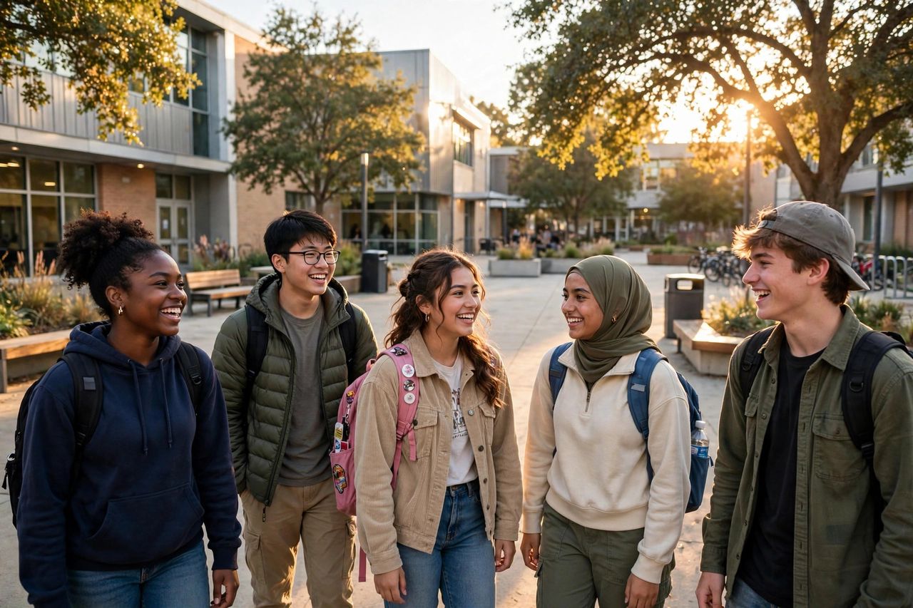 Ambassador Christian School 2027: Học Phí & Tuyển Sinh 4 Học sinh trung học tại khuôn viên trường ở California