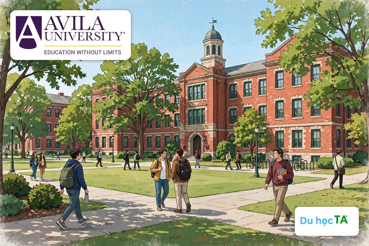 Du Học Avila University 2026 - 2027: Lợi Thế Ngành STEM, Cơ Hội Việc Làm, Định Cư Mỹ & Lịch Hội Thảo Trực Tuyến 4 Ảnh minh họa khuôn viên Avila University tại Kansas City, Missouri