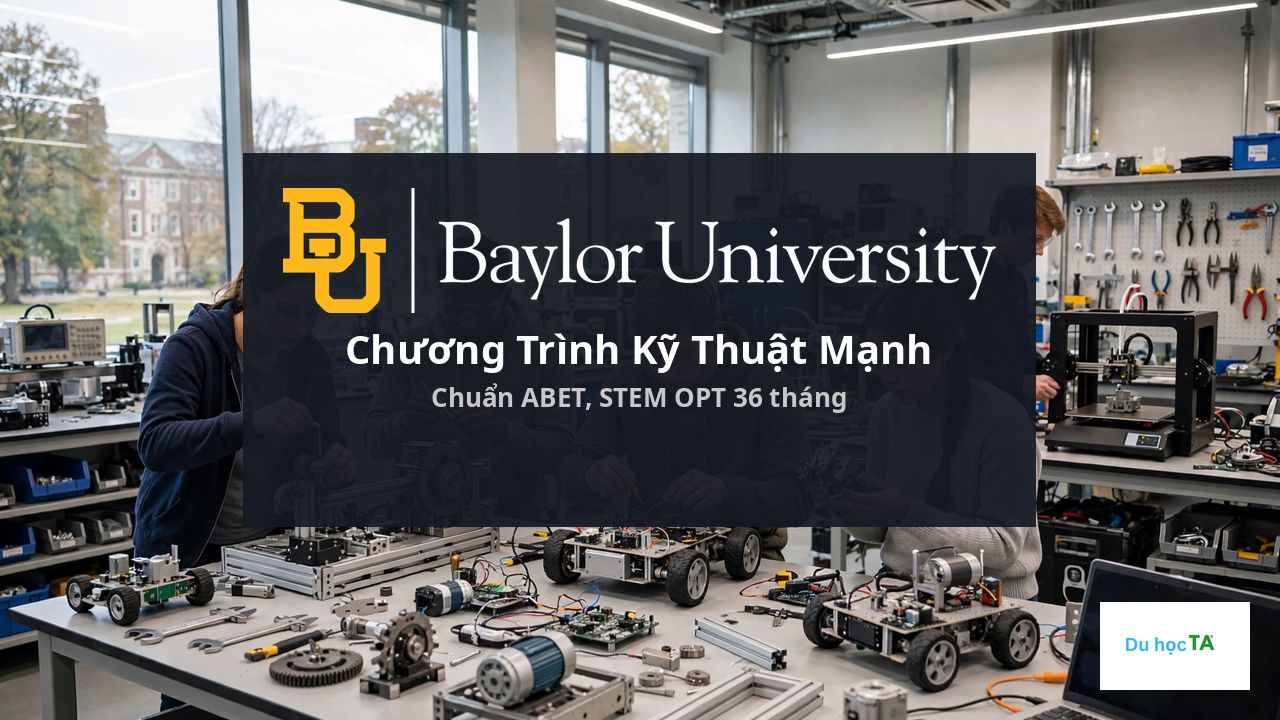 Baylor University 2027: Học Phí, Học Bổng & Điều Kiện 3 Chương trình Kỹ thuật tại Baylor University