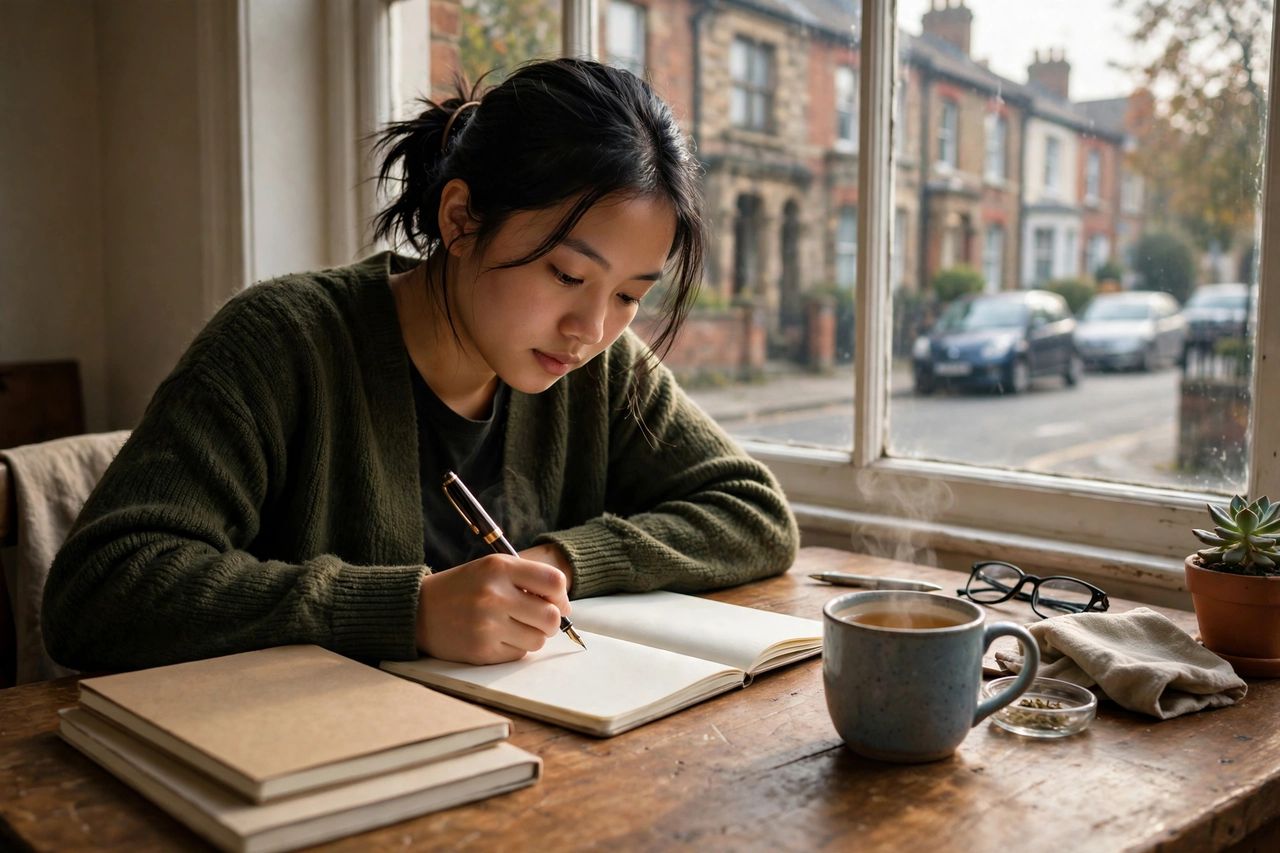 Điều Kiện Học Bổng Anh 2027: GPA, IELTS, UCAS, Hồ Sơ 2 Du học sinh Việt Nam viết personal statement apply học bổng Anh