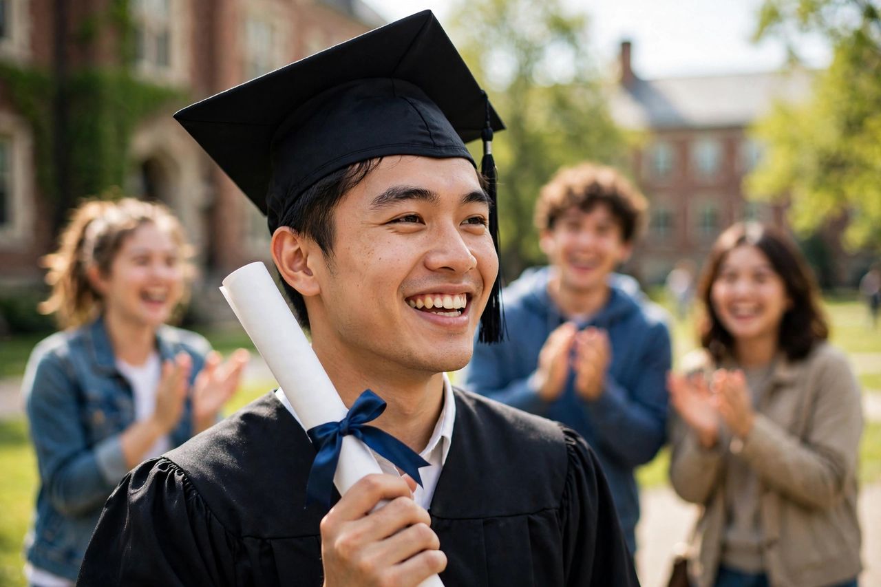 Du học Mỹ có được định cư không? Lộ trình ở lại 2027 2 Du học sinh Việt Nam tốt nghiệp đại học tại Mỹ, mở ra con đường ở lại làm việc