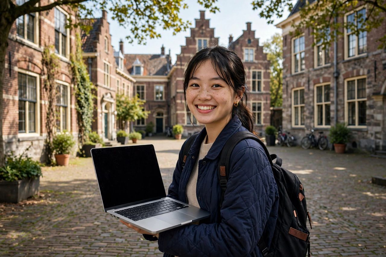 Học bổng du học Hà Lan cho học sinh Việt Nam 2027 2 Học sinh Việt Nam trên campus trường đại học Hà Lan
