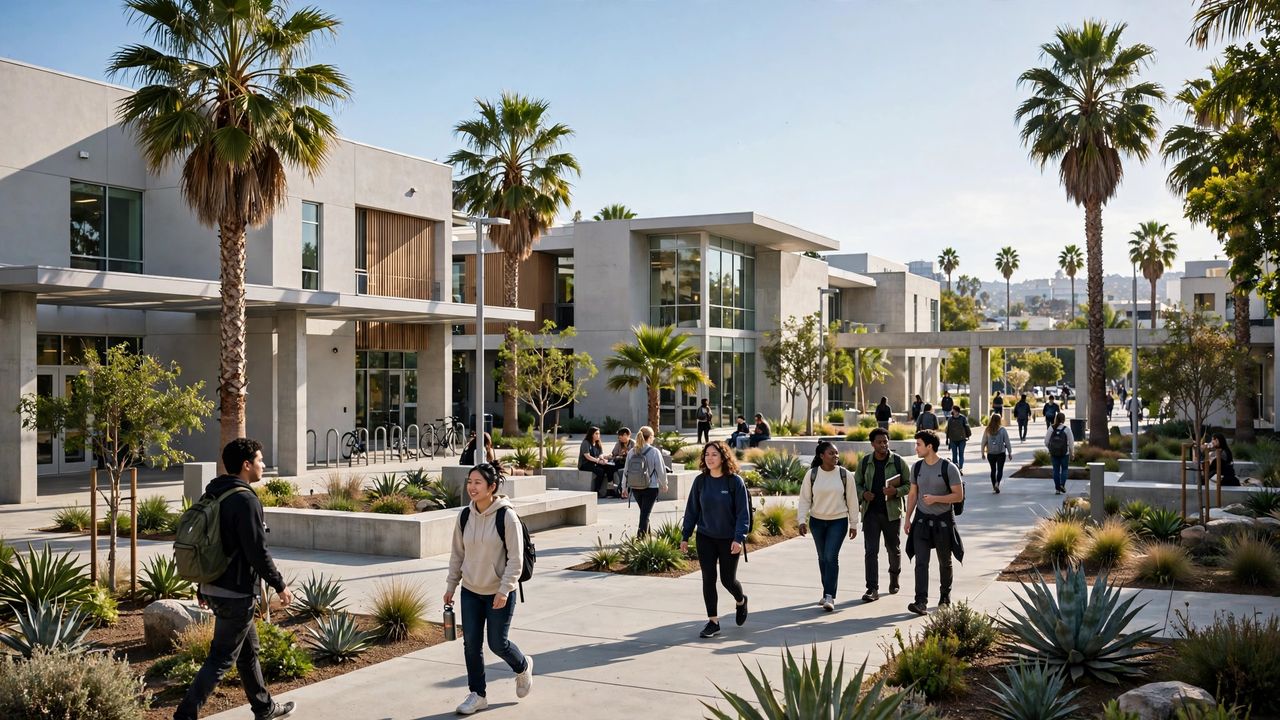 Los Angeles City College 2027: Học phí & transfer UCLA 2 Khuôn viên Los Angeles City College tại Los Angeles, California
