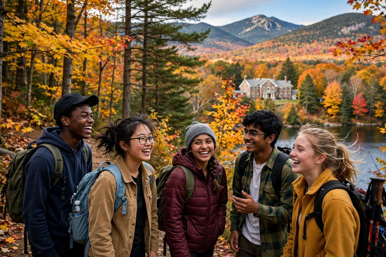 Fryeburg Academy – Du Học THPT Nội Trú Maine Mỹ 2027 4 Học sinh Fryeburg Academy dã ngoại tại vùng White Mountain, Maine