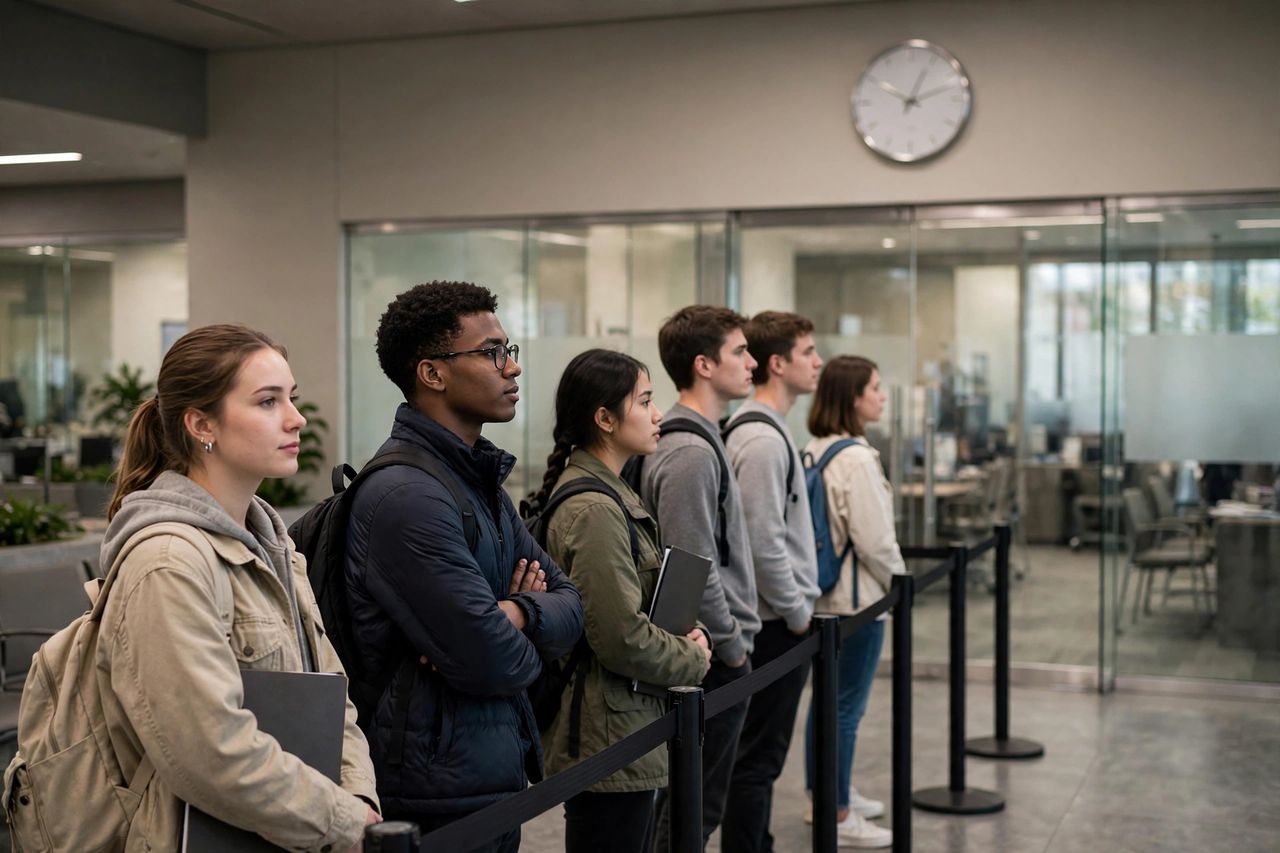 Thời gian xét duyệt visa du học Mỹ 2027: Mất bao lâu? 2 Xếp hàng chờ phỏng vấn visa tại Lãnh sự quán Mỹ 2027