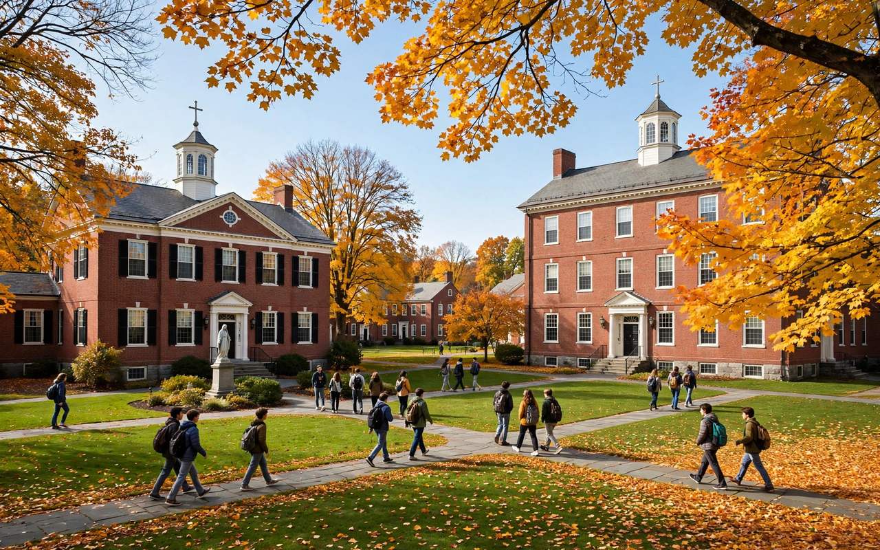 Academy of Notre Dame (Tyngsboro) 2027: Học Phí & Tuyển Sinh 4 Khuôn viên Academy of Notre Dame Tyngsboro mùa thu
