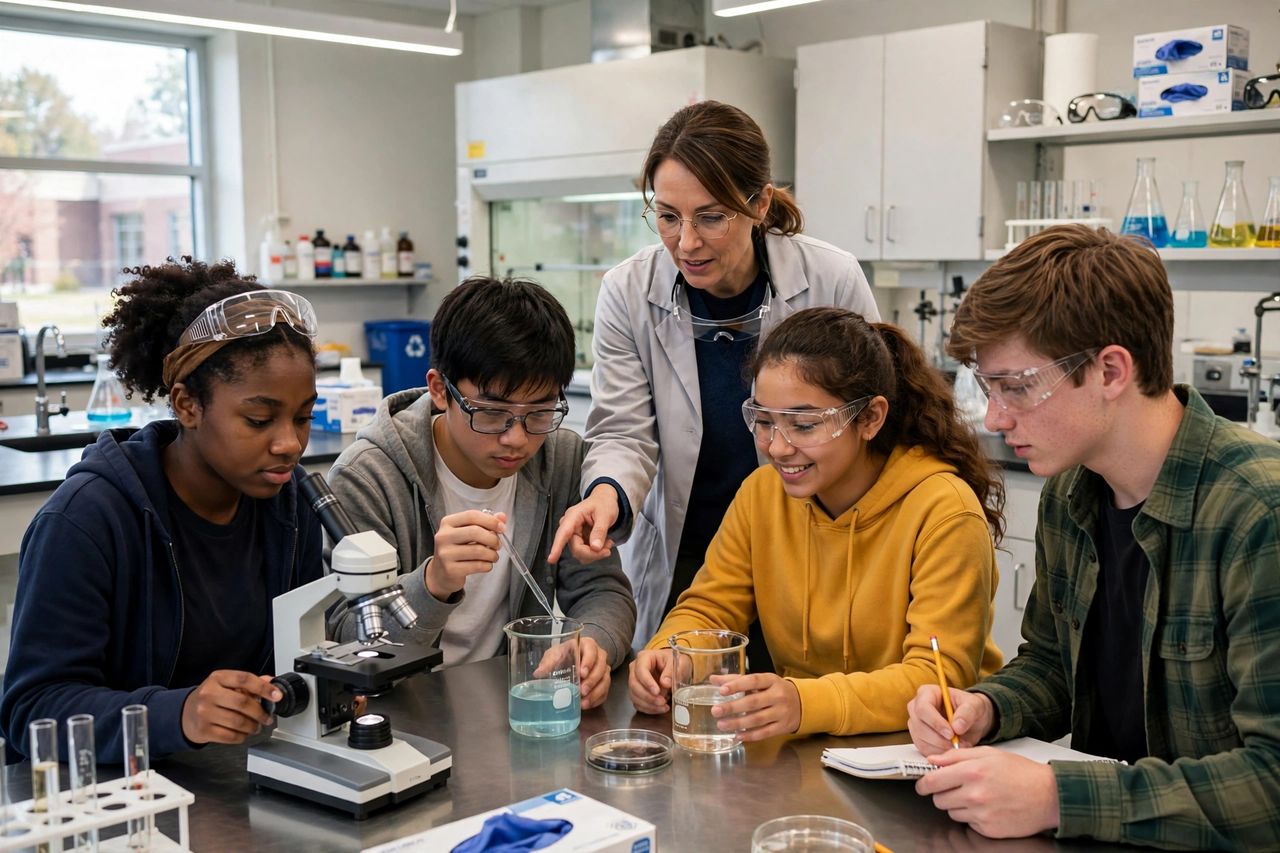 Community School of Naples – Trường THPT Tư Thục Hàng Đầu Florida 3 Học sinh Community School of Naples trong phòng lab hiện đại
