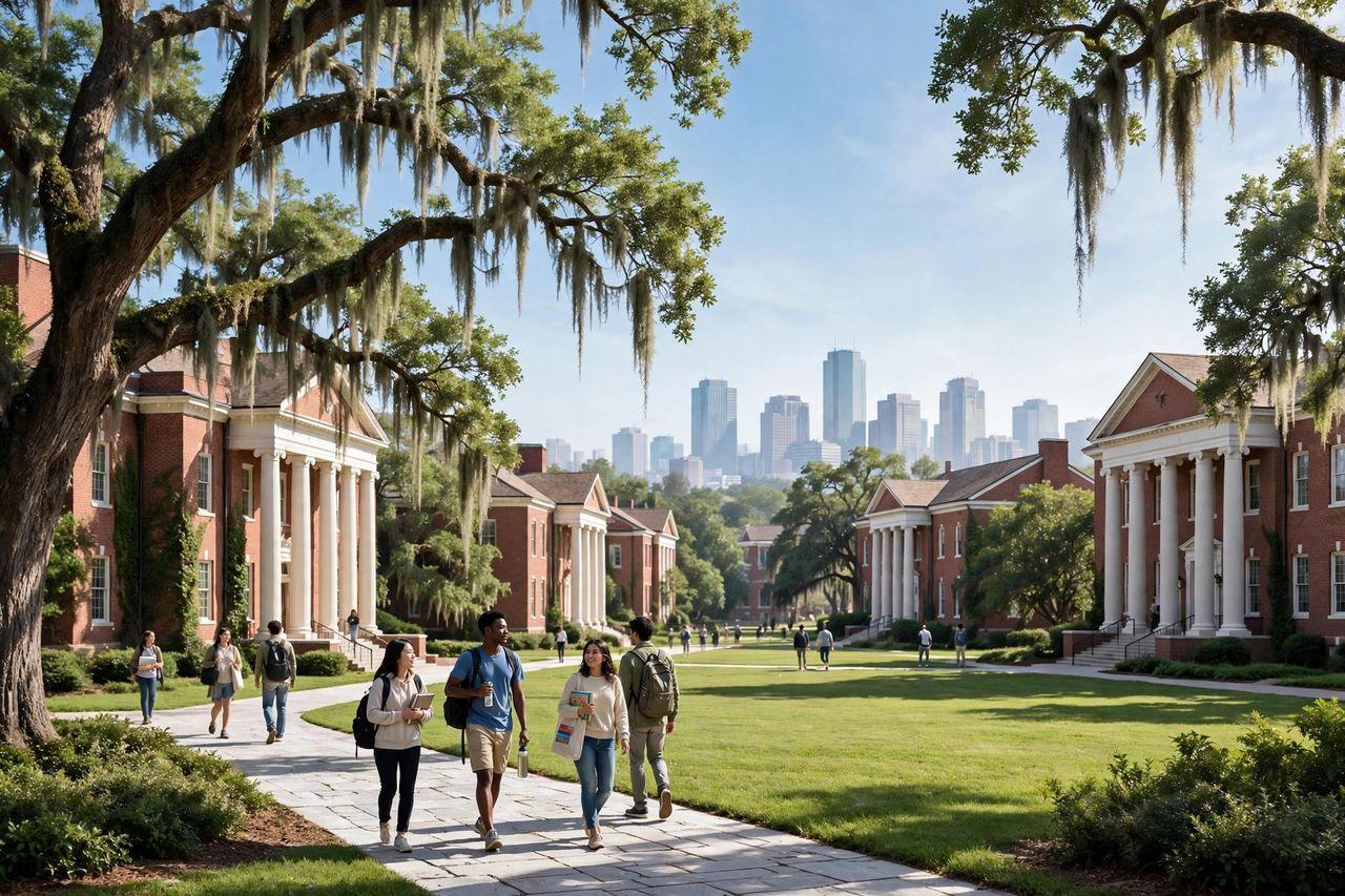 Du Học Mỹ Bang Texas 2027: Chi Phí, Trường & Việc Làm 2 Sinh viên quốc tế đi bộ trên khuôn viên đại học tại Texas, Mỹ - Du học TA