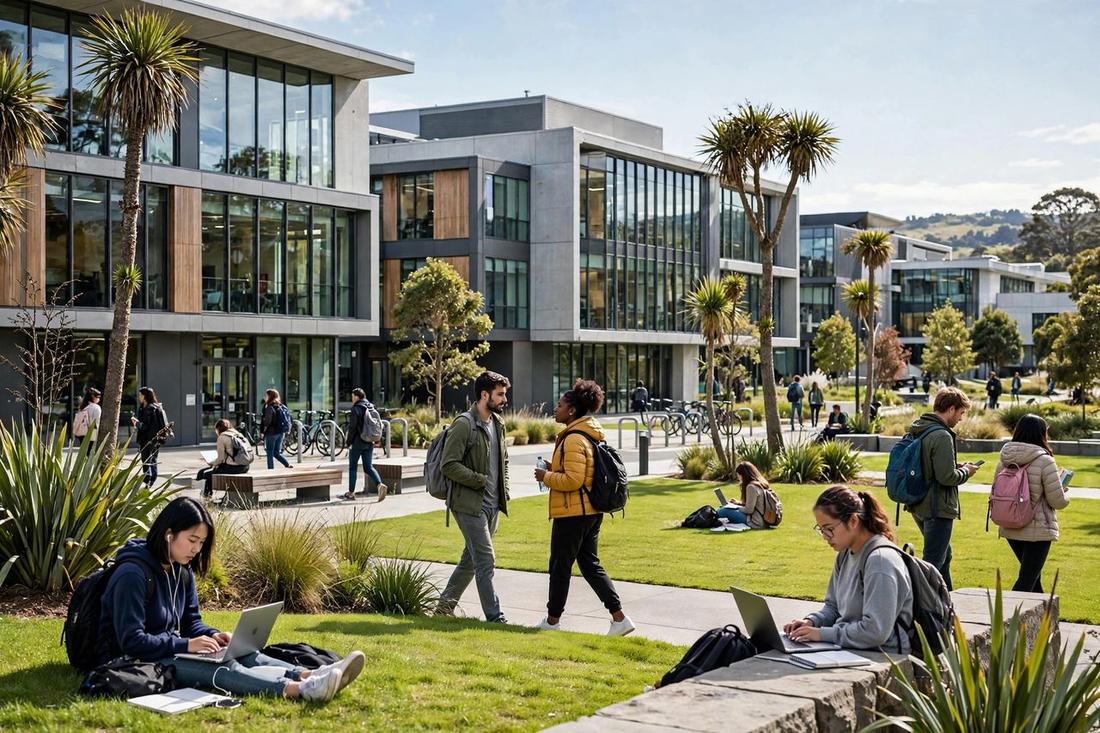 Du Học New Zealand Tại Hamilton 2027: Rẻ Hơn Auckland 3 Khuôn viên đại học hiện đại tại Hamilton New Zealand với sinh viên quốc tế