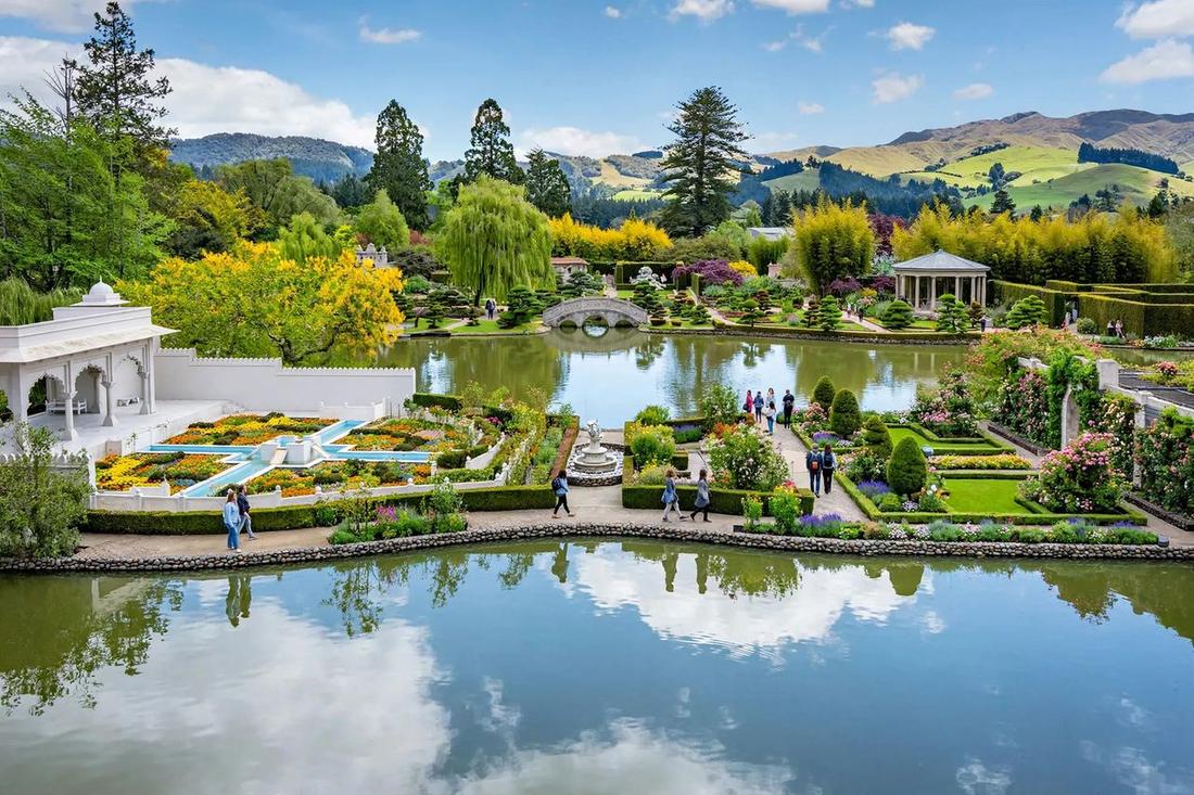 Du Học New Zealand Tại Hamilton 2027: Rẻ Hơn Auckland 4 Hamilton Gardens - điểm du lịch nổi tiếng với vườn chủ đề bên hồ tại Hamilton New Zealand