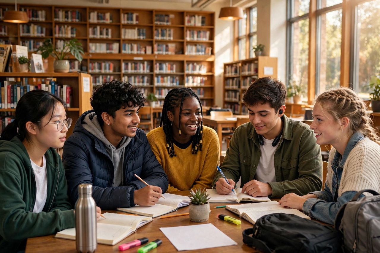 Florida Preparatory Academy – Trường Nội Trú Tư Thục Tại Melbourne, Florida 3 Học sinh Florida Preparatory Academy trong thư viện trường