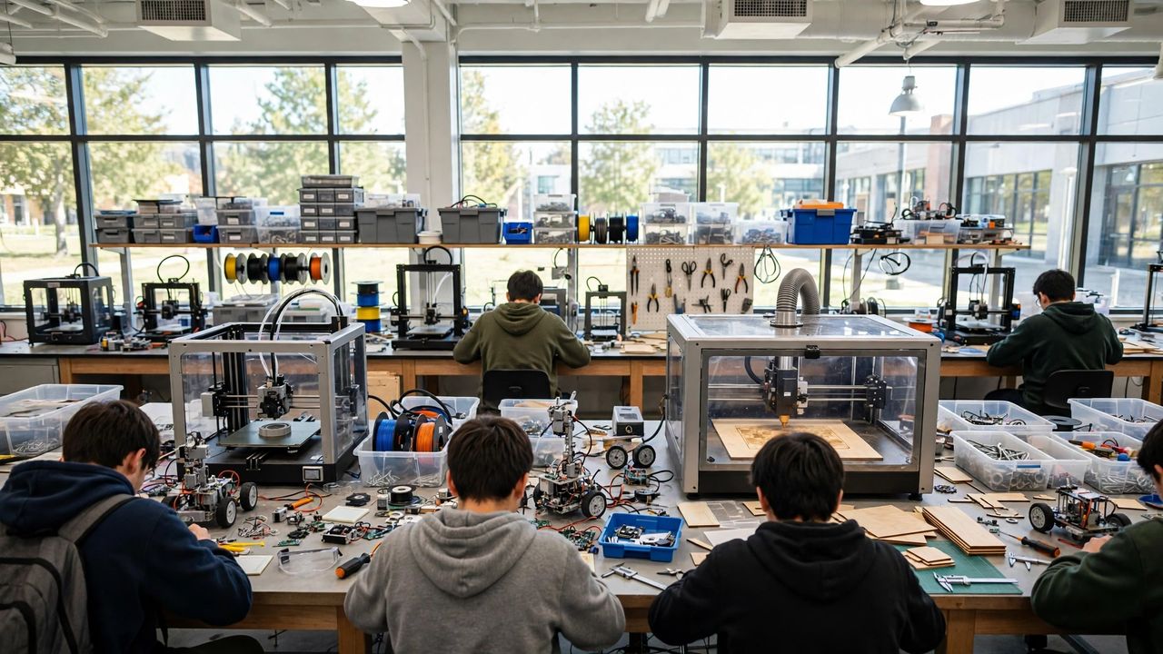 Lake Ridge Academy 2027: Học Phí, Học Bổng & Tuyển Sinh 4 Phòng lab Kỹ thuật và Đổi mới (Engineering & Innovation Institute) của Lake Ridge Academy