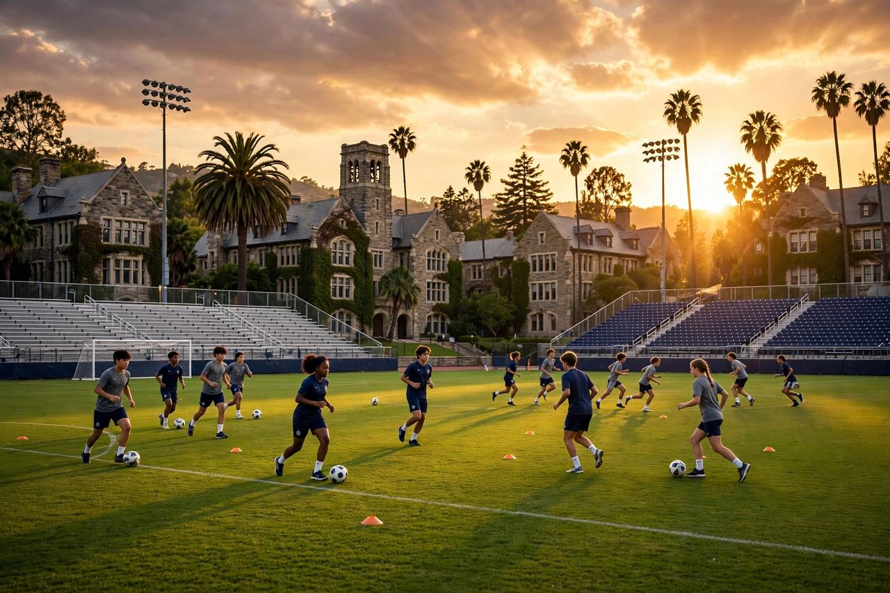 Windermere Prep 2027: Học Phí, Học Bổng & Tuyển Sinh 4 Khuôn viên và sân thể thao nội trú Windermere Prep lúc hoàng hôn